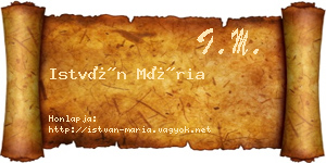 István Mária névjegykártya